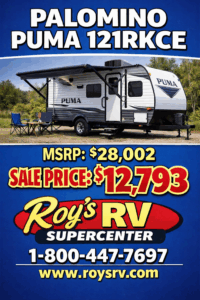 2025 PALOMINO PUMA 121RKCE CAMPING EDITION