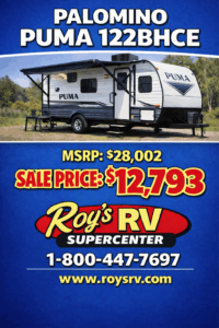 2025 PALOMINO PUMA 122BHCE CAMPING EDITION